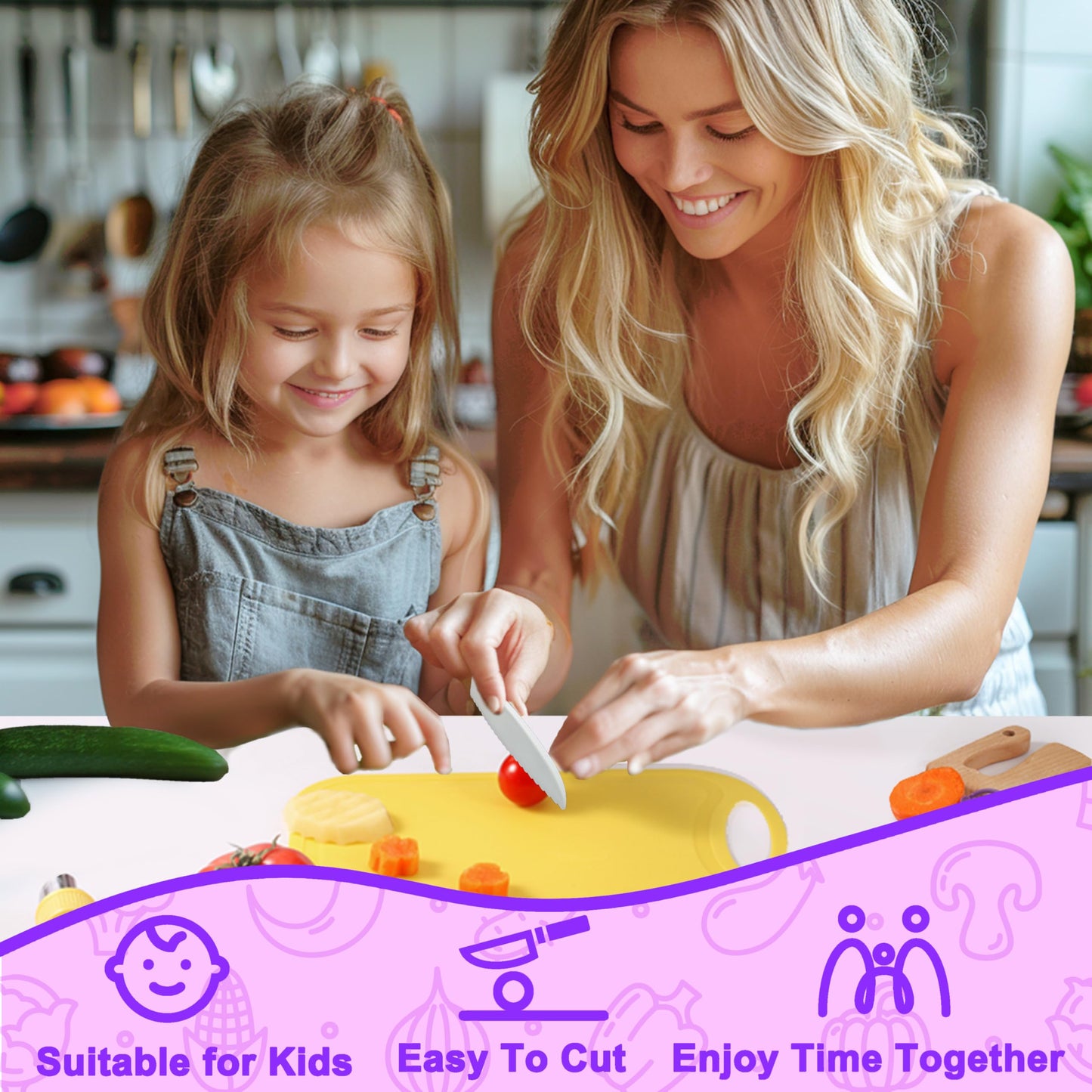 Carolart 29-Piece Kids Kitchen Tools Set for Real Cooking – Safe Toddler Knife Collection
