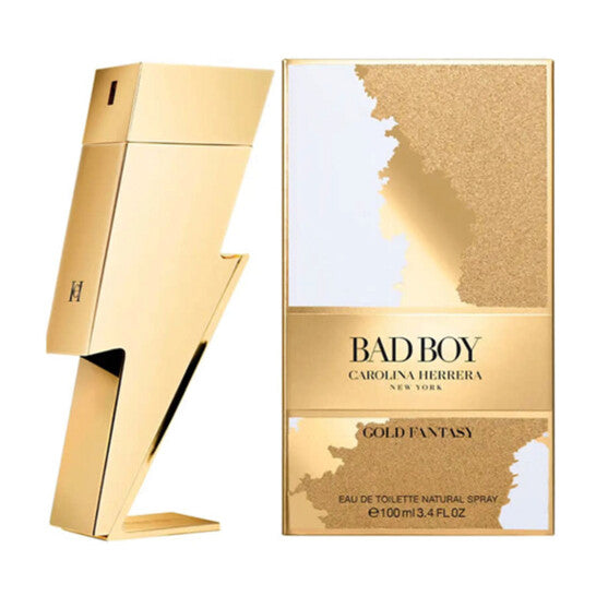 Carolina Herrera Bad Boy Gold Fantasy Eau de Toilette 100ml Spray Men's Fragrance