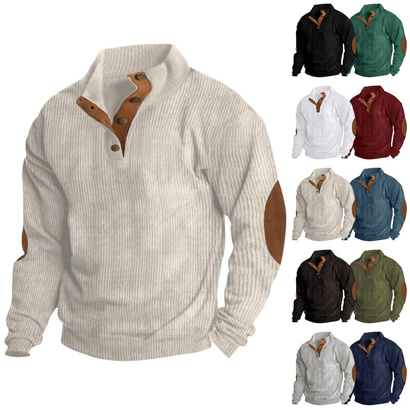 Casual Stand Collar Long Sleeve Sweater