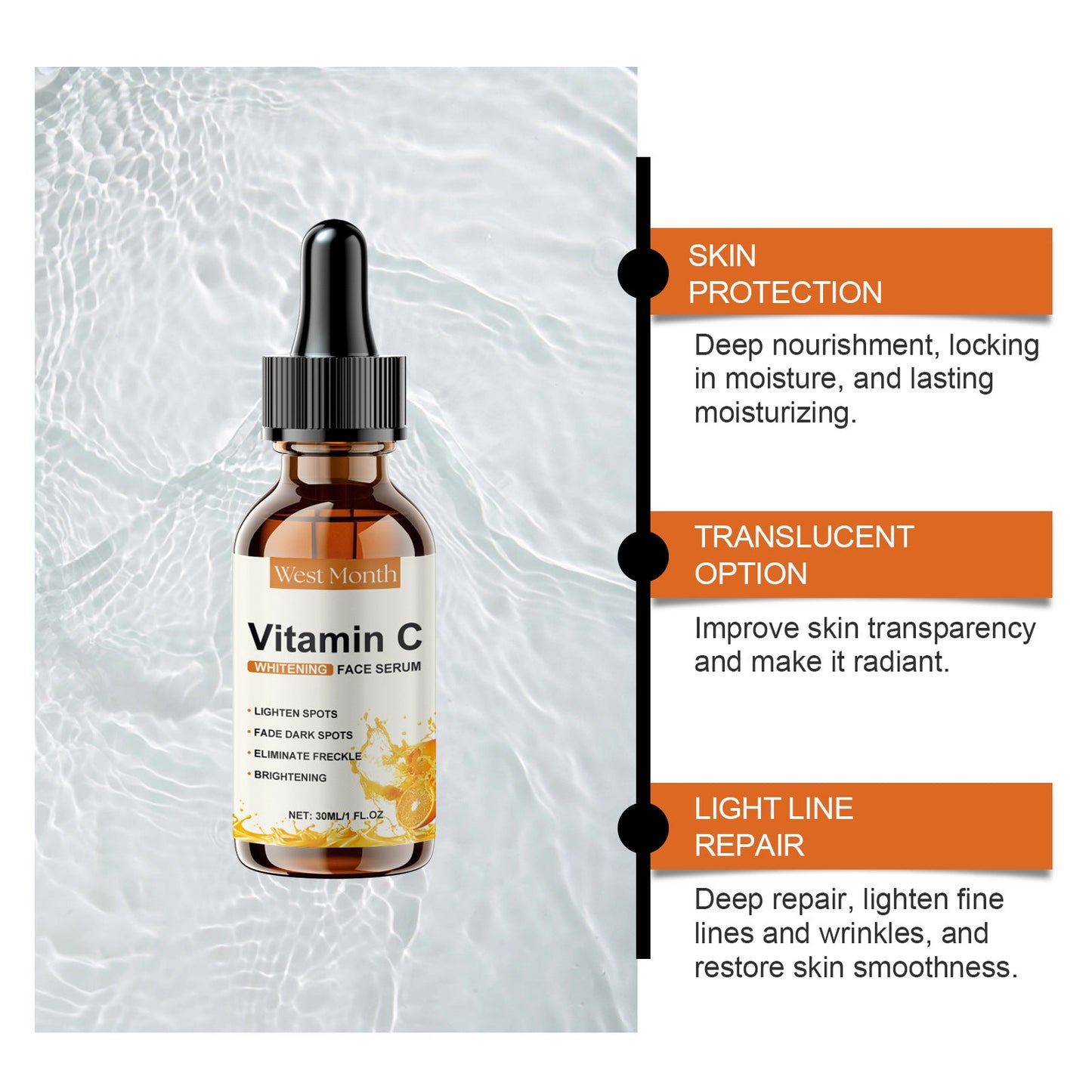 West Month Vitamin C Whitening Face Serum, 30ml