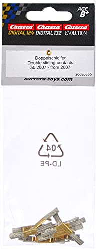 Carrera 20365: 10-Pack Double Sliding Contact Brushes for Evolution, Digital 124 & Digital 132 Slot Cars