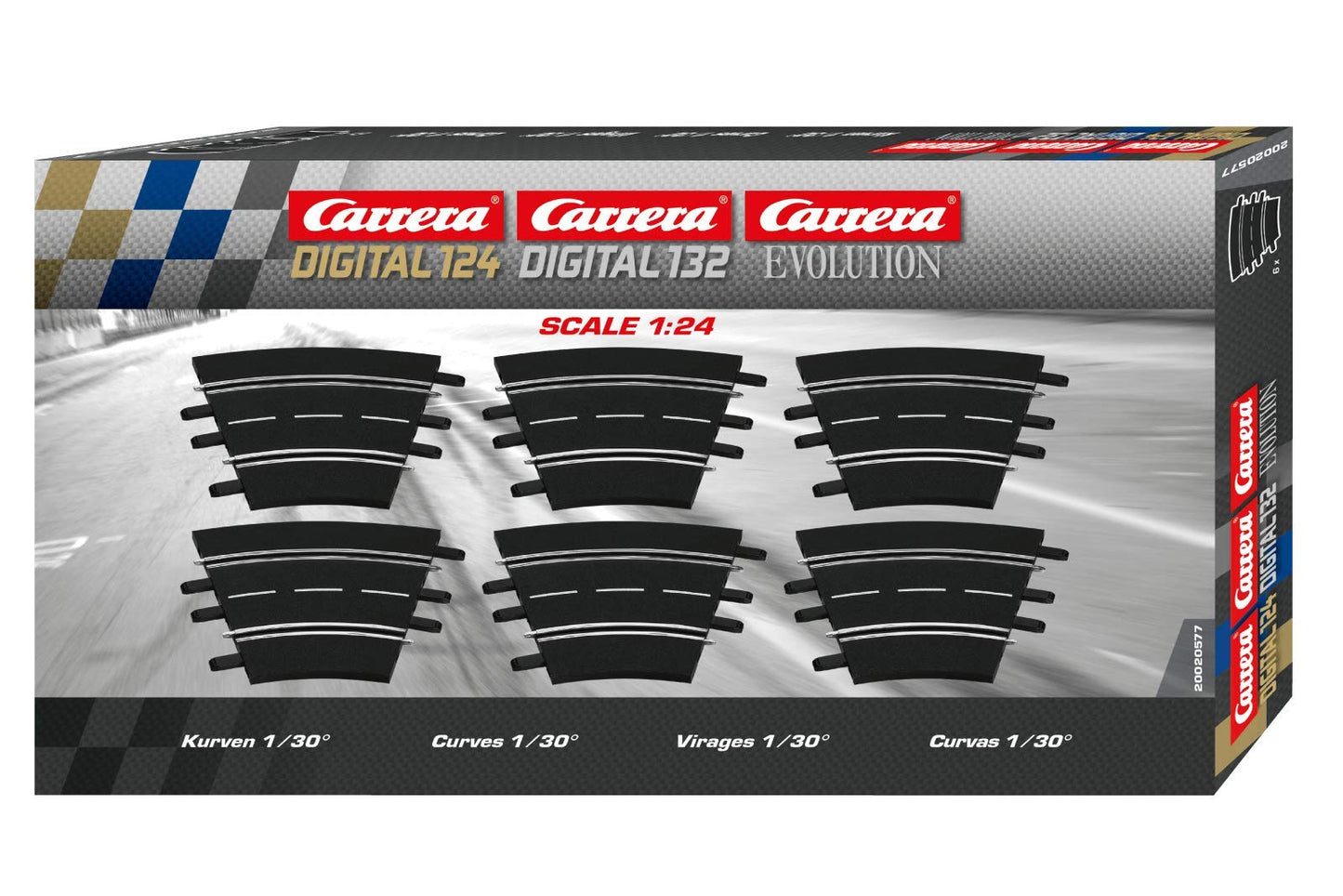 Carrera Curve 1/30, 6Piece – Digital 124/132 & Analog Track Set | 14.8V D132 System
