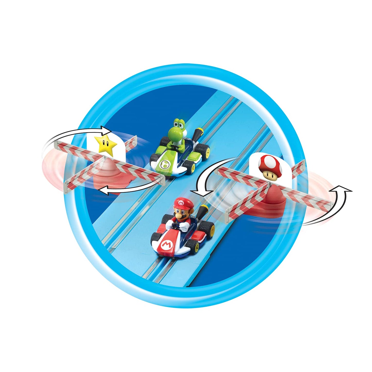 Carrera First Mario Kart Slot Car Track with Spinners – Includes 2 Cars (Ages 3+)