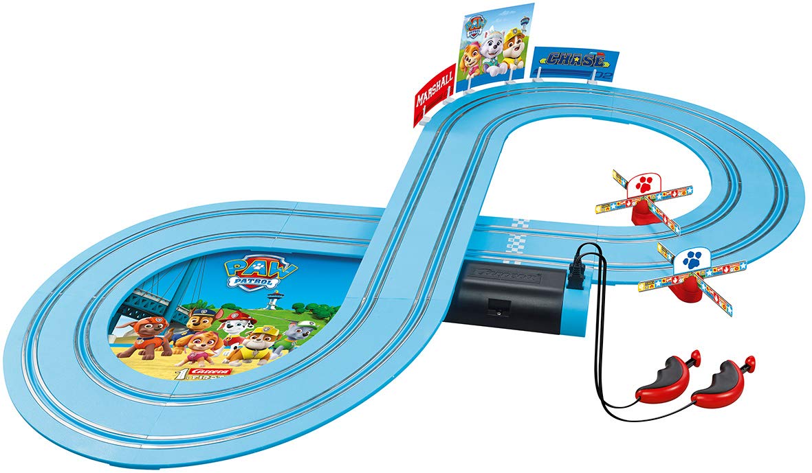 Carrera First Paw Patrol Slot Car Track – 2 Cars (Chase & Marshall) for Kids 3+