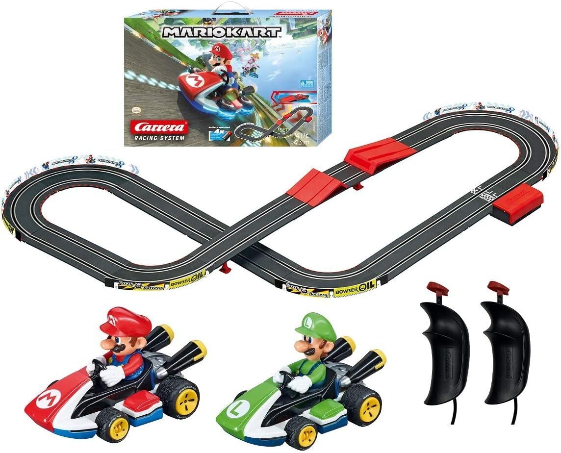 Carrera GO Mario Kart Battery-Operated 1:43 Slot Car Track with Jump Ramp