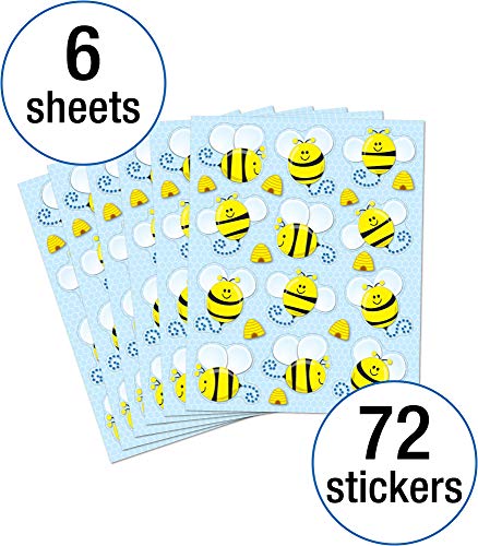 Carson Dellosa 72 Bumble Bee Stickers for Kids | Spring Crafts & Classroom Rewards