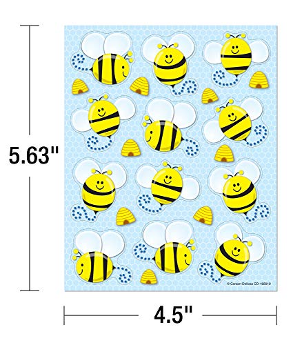 Carson Dellosa 72 Bumble Bee Stickers for Kids | Spring Crafts & Classroom Rewards
