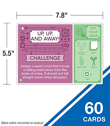 Carson Dellosa Stem Challenges Learning Cards Bundle - 60 Hands-On Science Projects for Grades 2-5