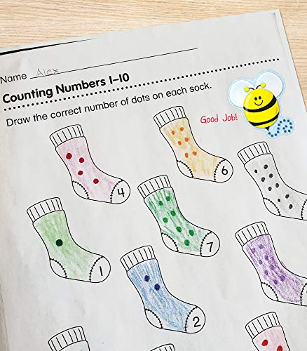 Carson Dellosa 72 Bumble Bee Stickers for Kids | Spring Crafts & Classroom Rewards