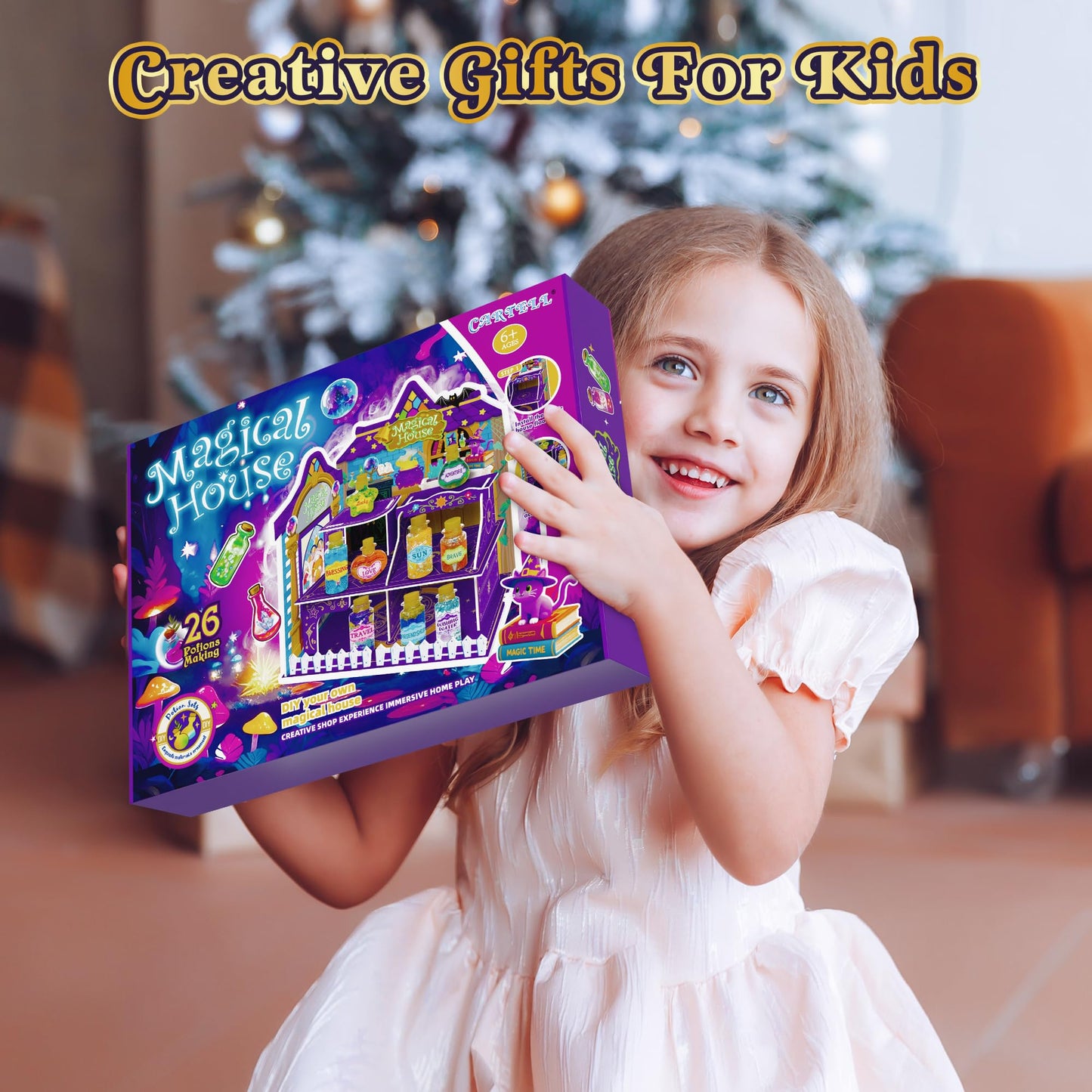 Cartell Fairy Magic Potions Kit for Kids — 26 Bottles + DIY Magical House