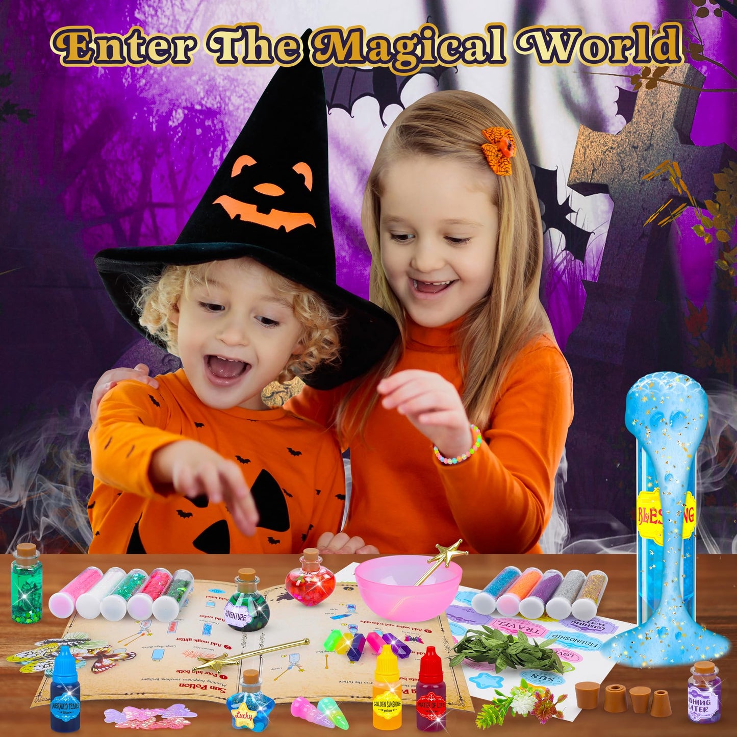 CARTELL Fairy Magic Potions Kit – 26 DIY Wizard Potions Bottles for Kids