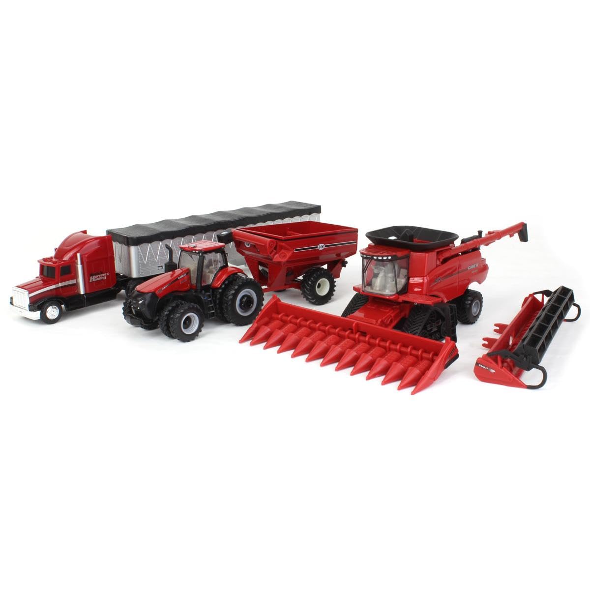 Case IH 1/64 Scale Harvesting Set: 8250 Combine, Magnum 340 Tractor & Trailer (44384)