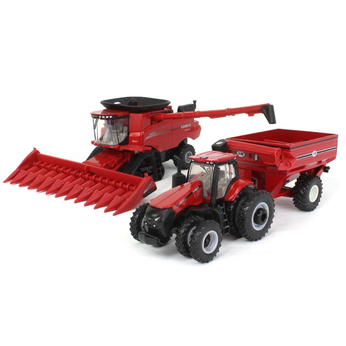 Case IH 1/64 Scale Harvesting Set: 8250 Combine, Magnum 340 Tractor & Trailer (44384)