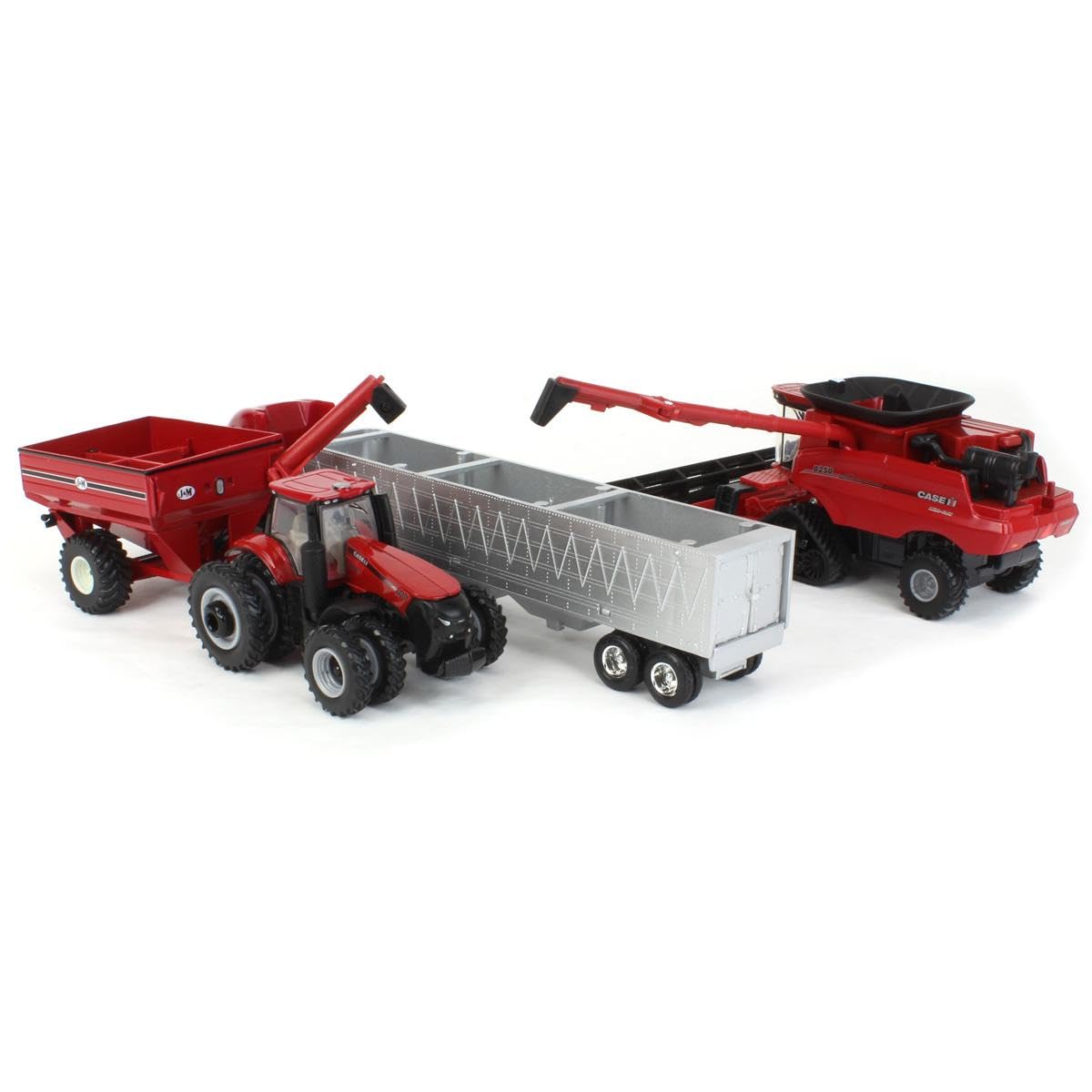 Case IH 1/64 Scale Harvesting Set: 8250 Combine, Magnum 340 Tractor & Trailer (44384)