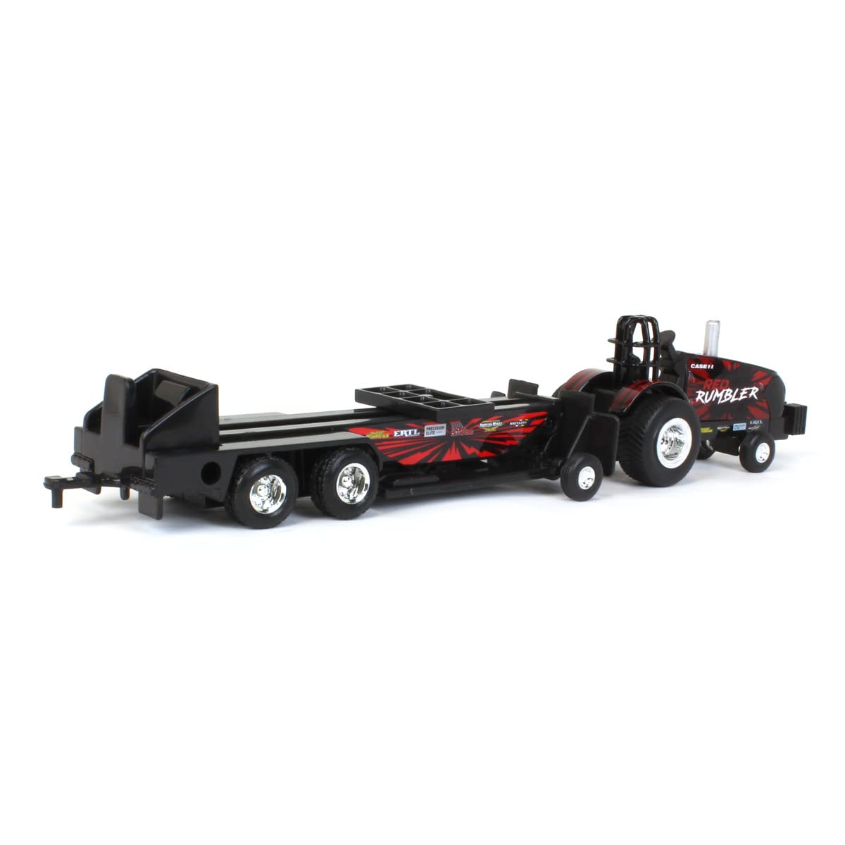 Case IH 1/64 Magnum Red Rumbler Pulling Tractor with Sled | Die-Cast Toy