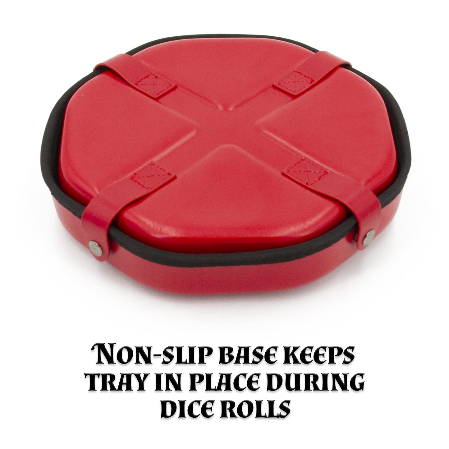CASEMATIX Dice Tray & Travel Case — Holds 115 Dice, Magnetic Snaps, Skull Embossed