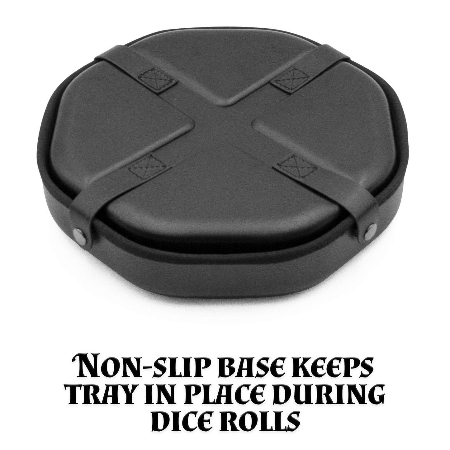 CASEMATIX Dice Tray & Storage Case — Holds 115 RPG Dice, Magnetic Snap Lid, Dragon Embossed