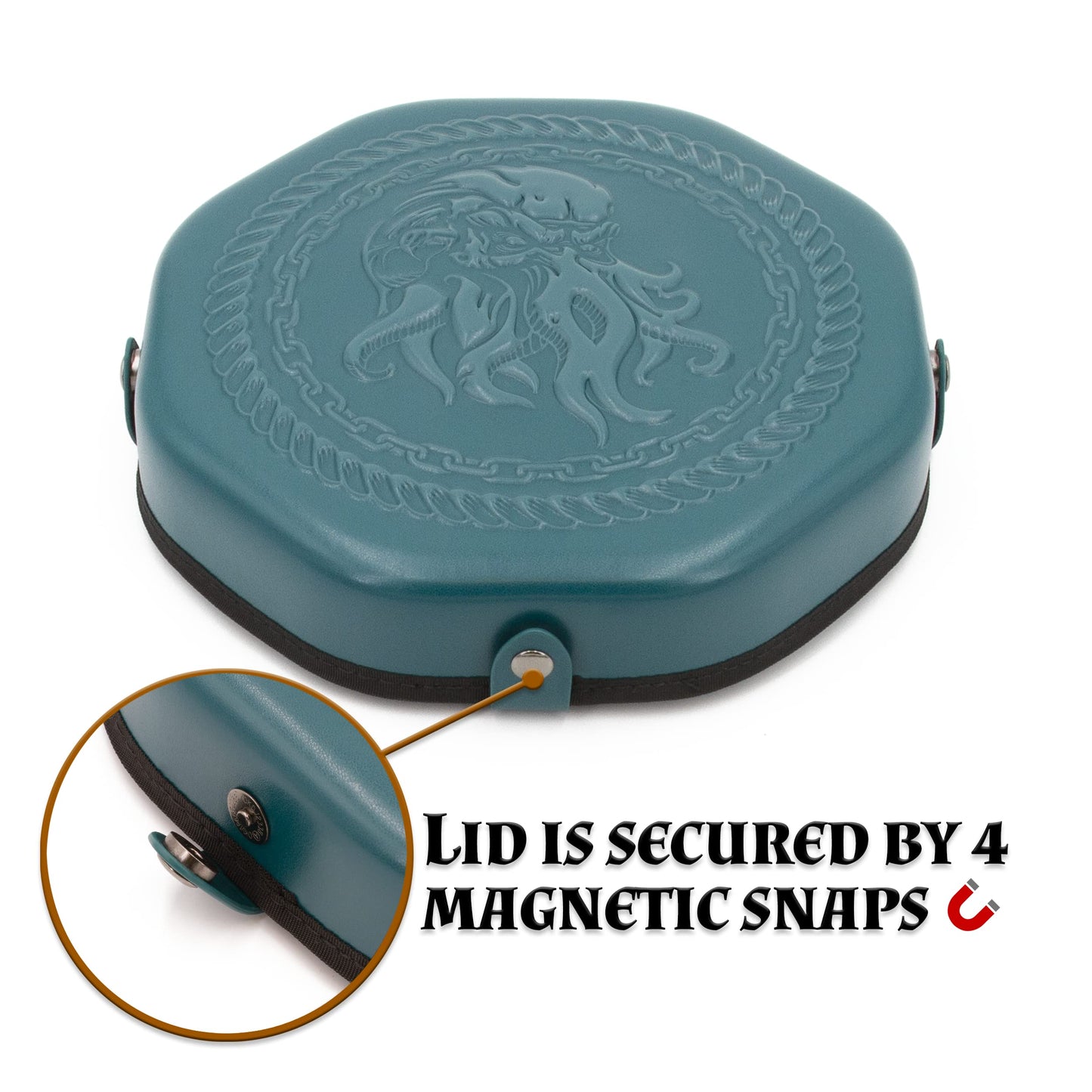 CASEMATIX Dice Tray & Storage Case — Holds 115 RPG Dice, Magnetic Snap Lid