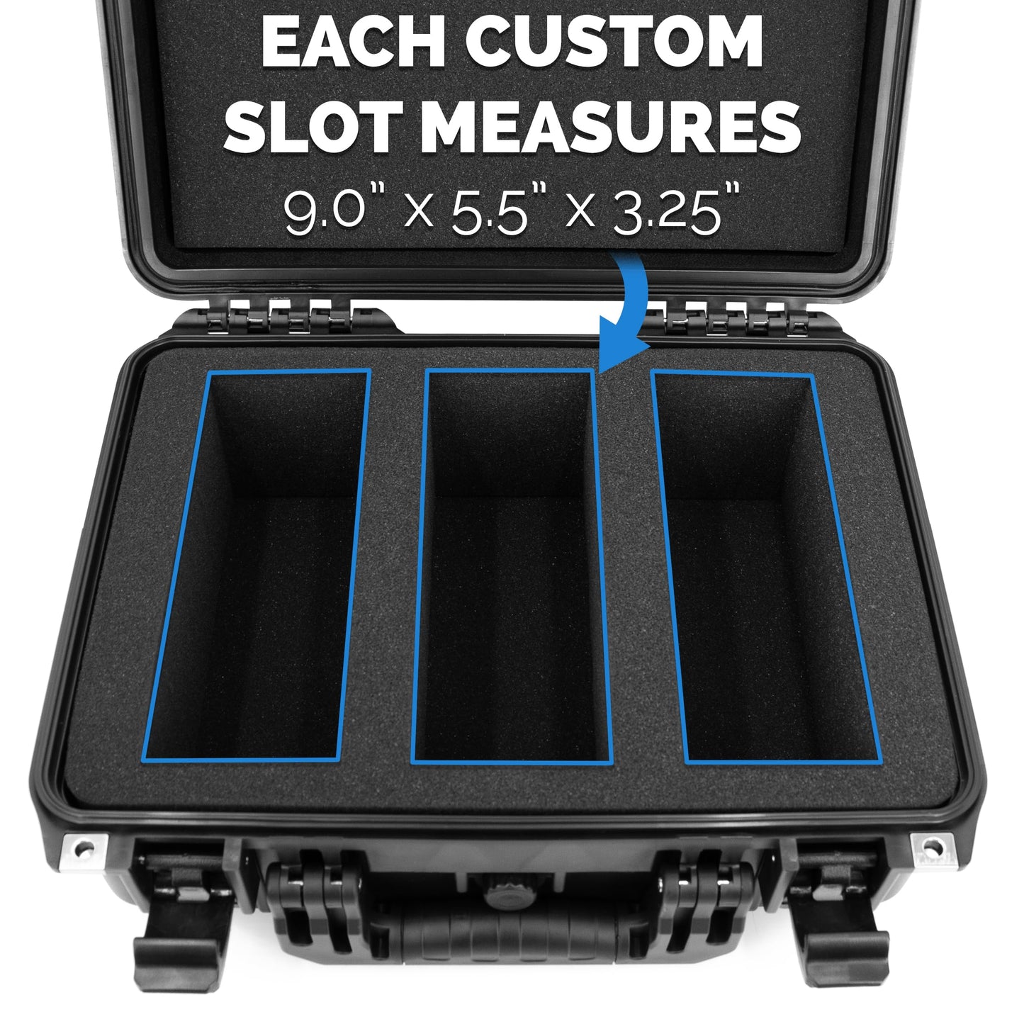 CASEMATIX Waterproof Graded Card Storage Box for 100 PSA/BGS/CSG Cards – IPX7 Case