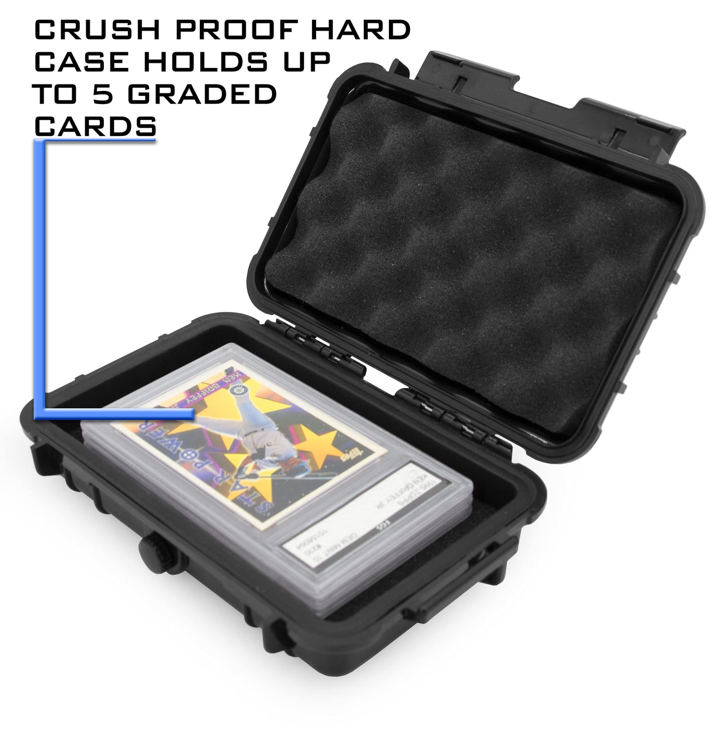 CASEMATIX Graded Card Storage Box — Airtight, Waterproof Case for 5 PSA/BGS Slabs