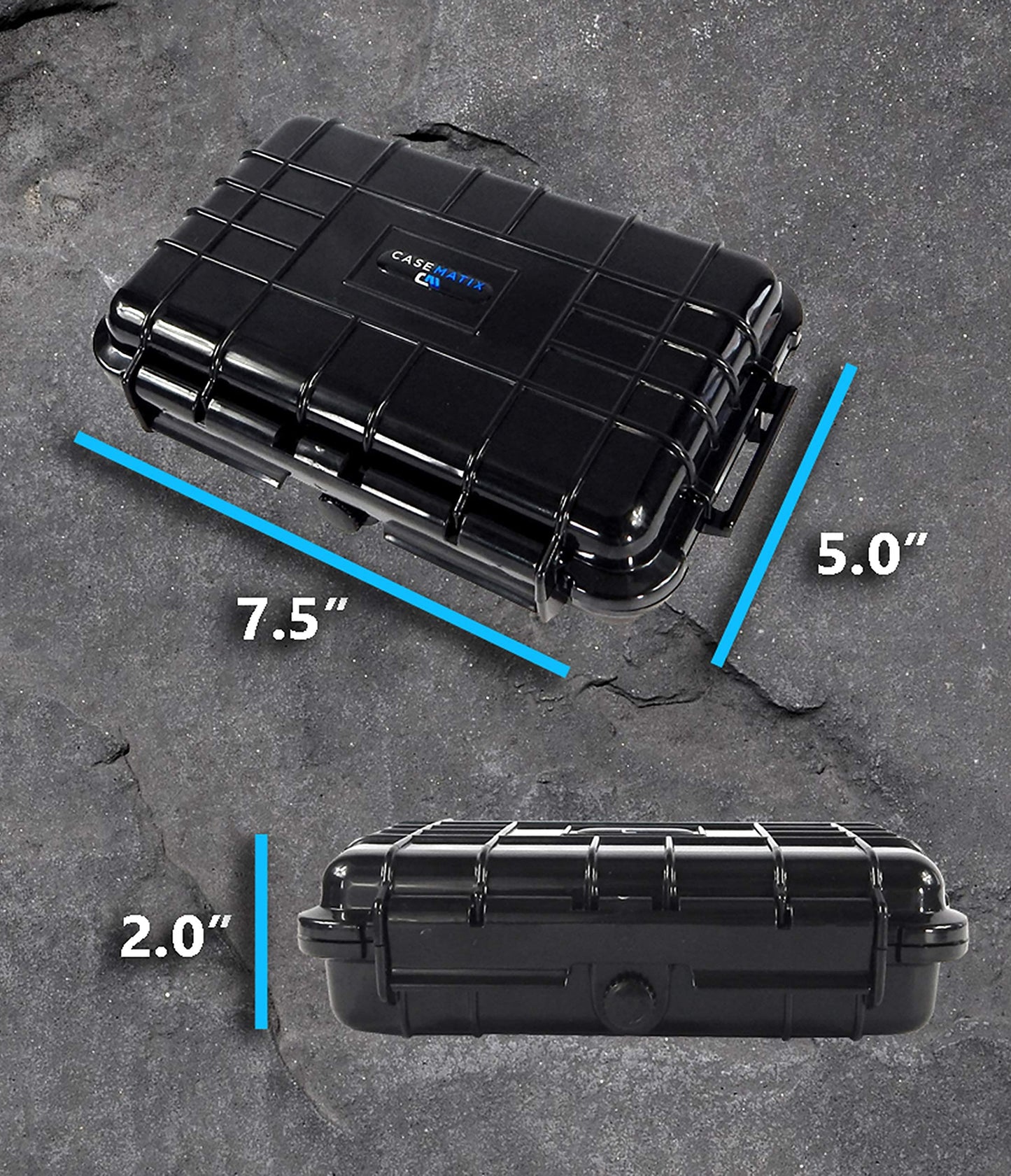 CASEMATIX Graded Card Storage Box — Airtight, Waterproof Case for 5 PSA/BGS Slabs