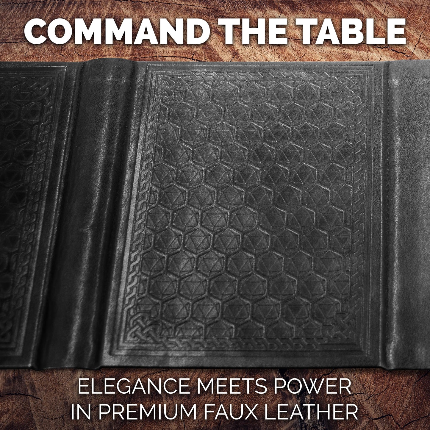 CASEMATIX Miniature DM Screen — 6-Panel Faux Leather, Low-Profile DnD Screen for TTRPGs