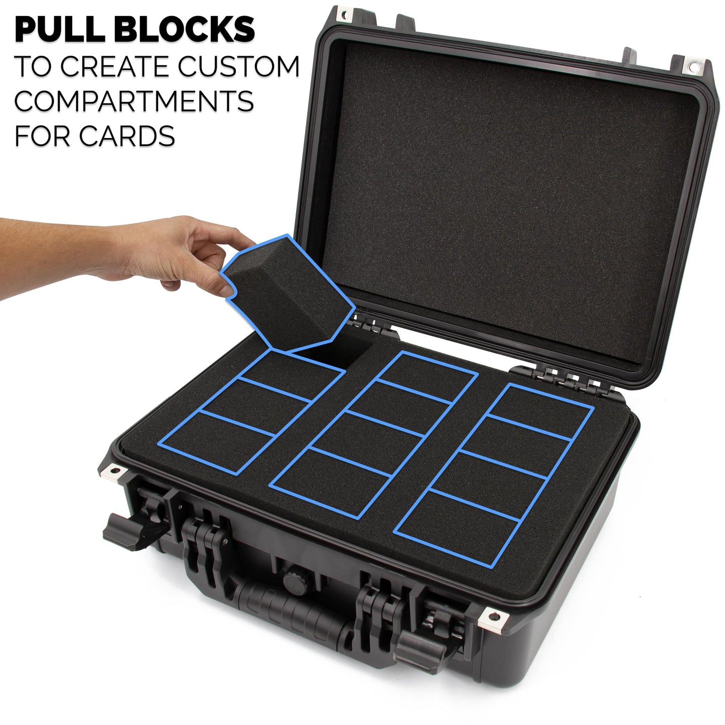 CASEMATIX Waterproof Graded Card Storage Box for 100 PSA/BGS/CSG Cards – IPX7 Case