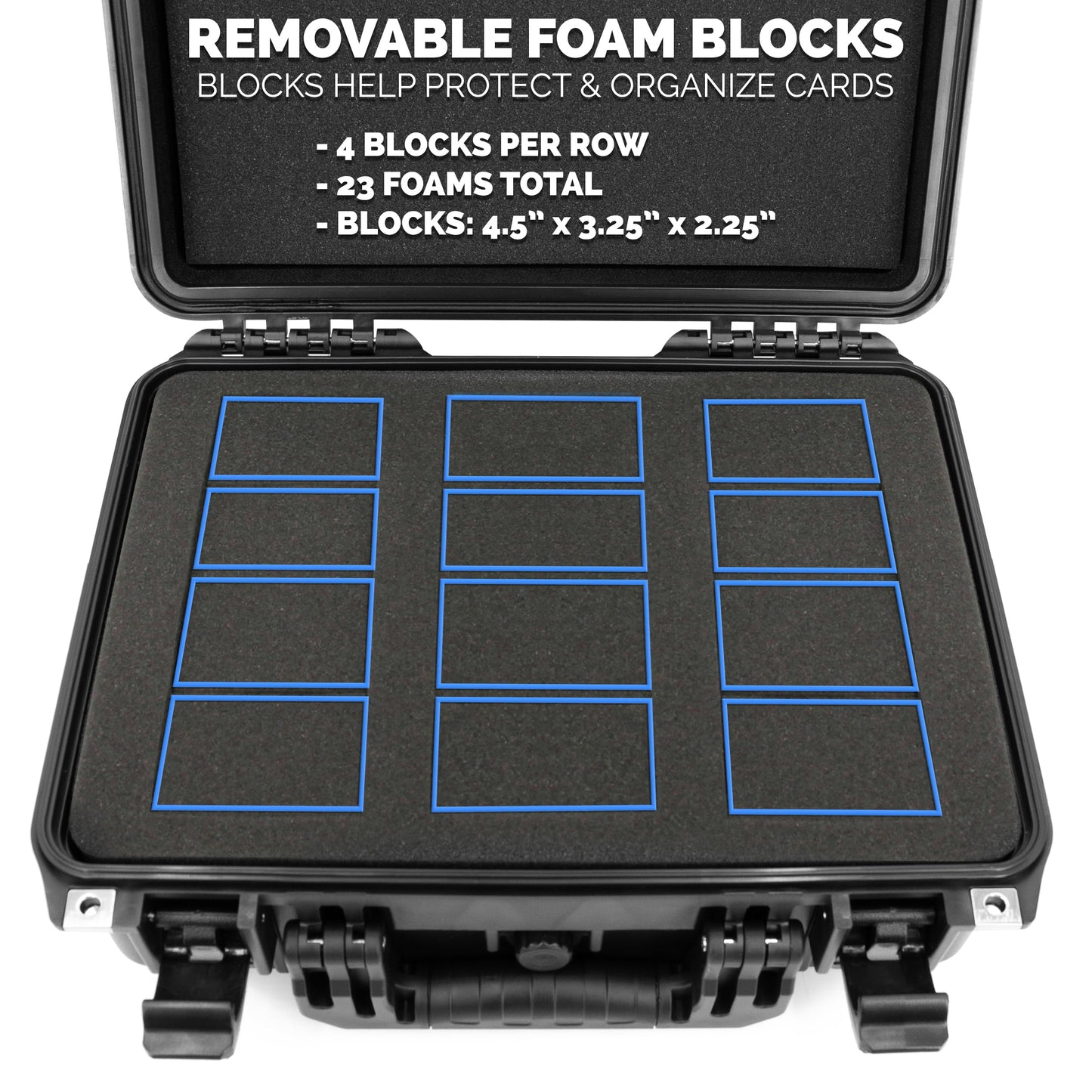 CASEMATIX Waterproof Graded Card Storage Box for 100 PSA/BGS/CSG Cards – IPX7 Case