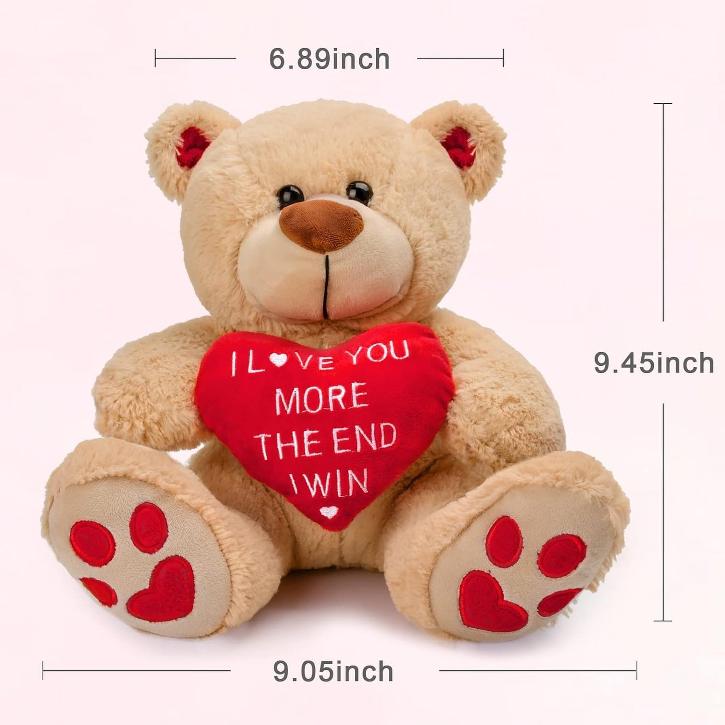 CaseTank 10-Inch Valentines Teddy Bear — Cute Plush Gift for Her
