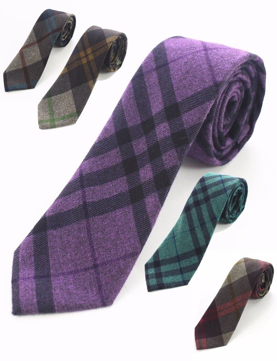 Cashmere Wool Tie Handmade Slim Neck Tie
