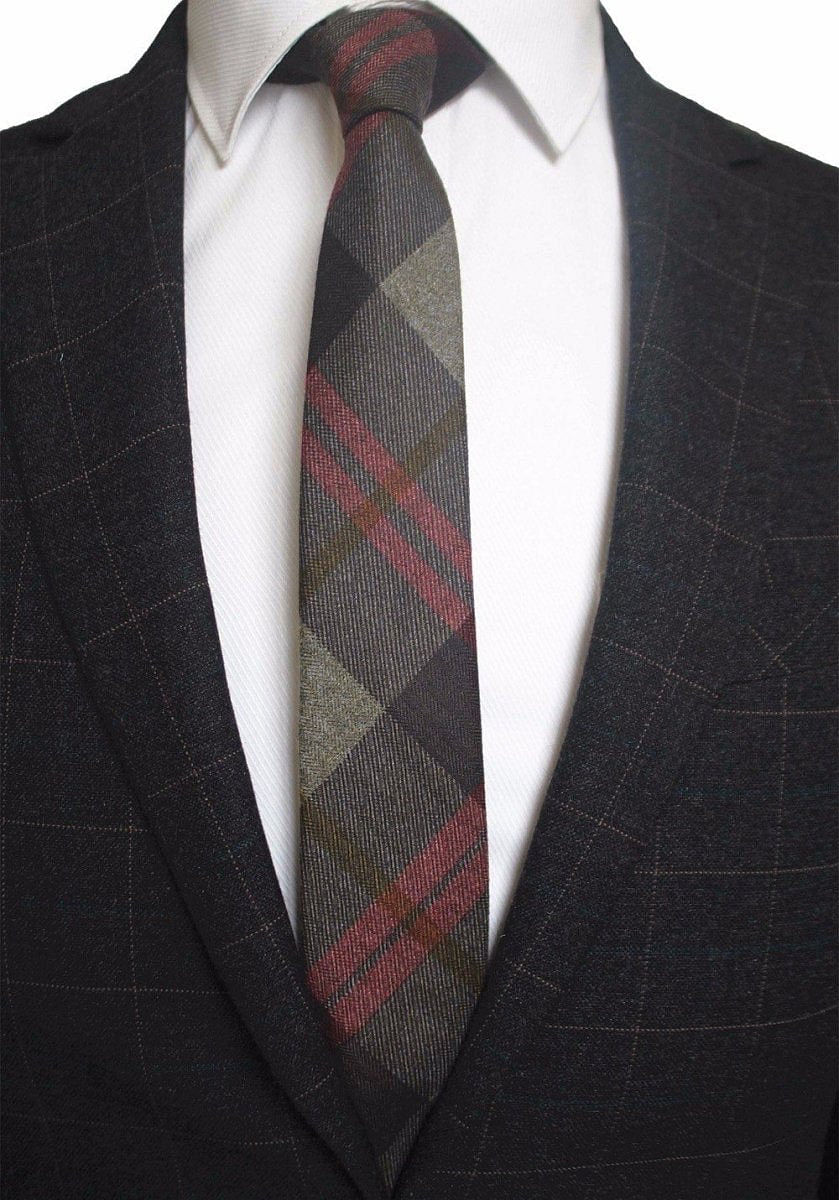 Cashmere Wool Tie Handmade Slim Neck Tie