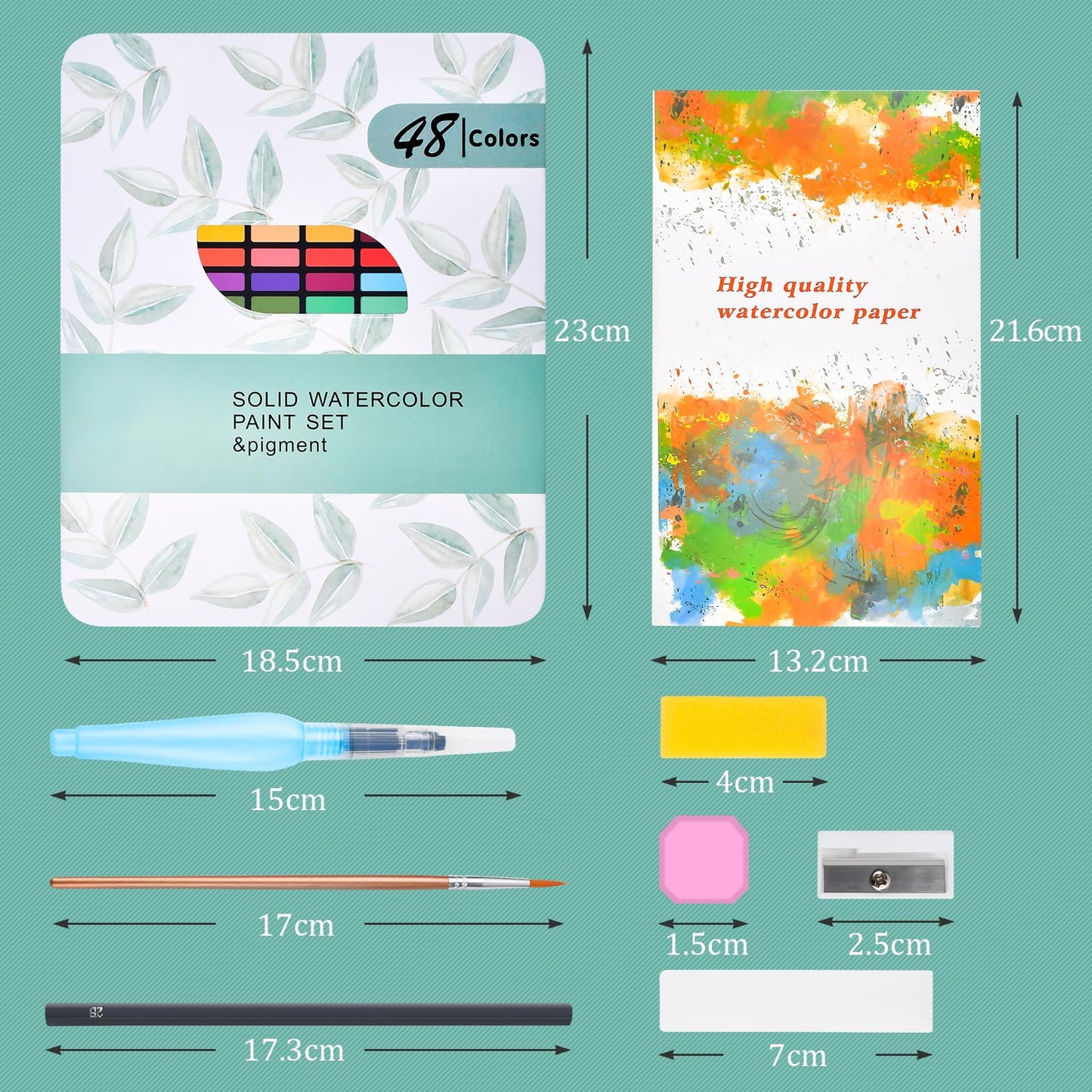 Casleevf Valentines Day Kids Watercolor Paint Set – Travel Mini Watercolors