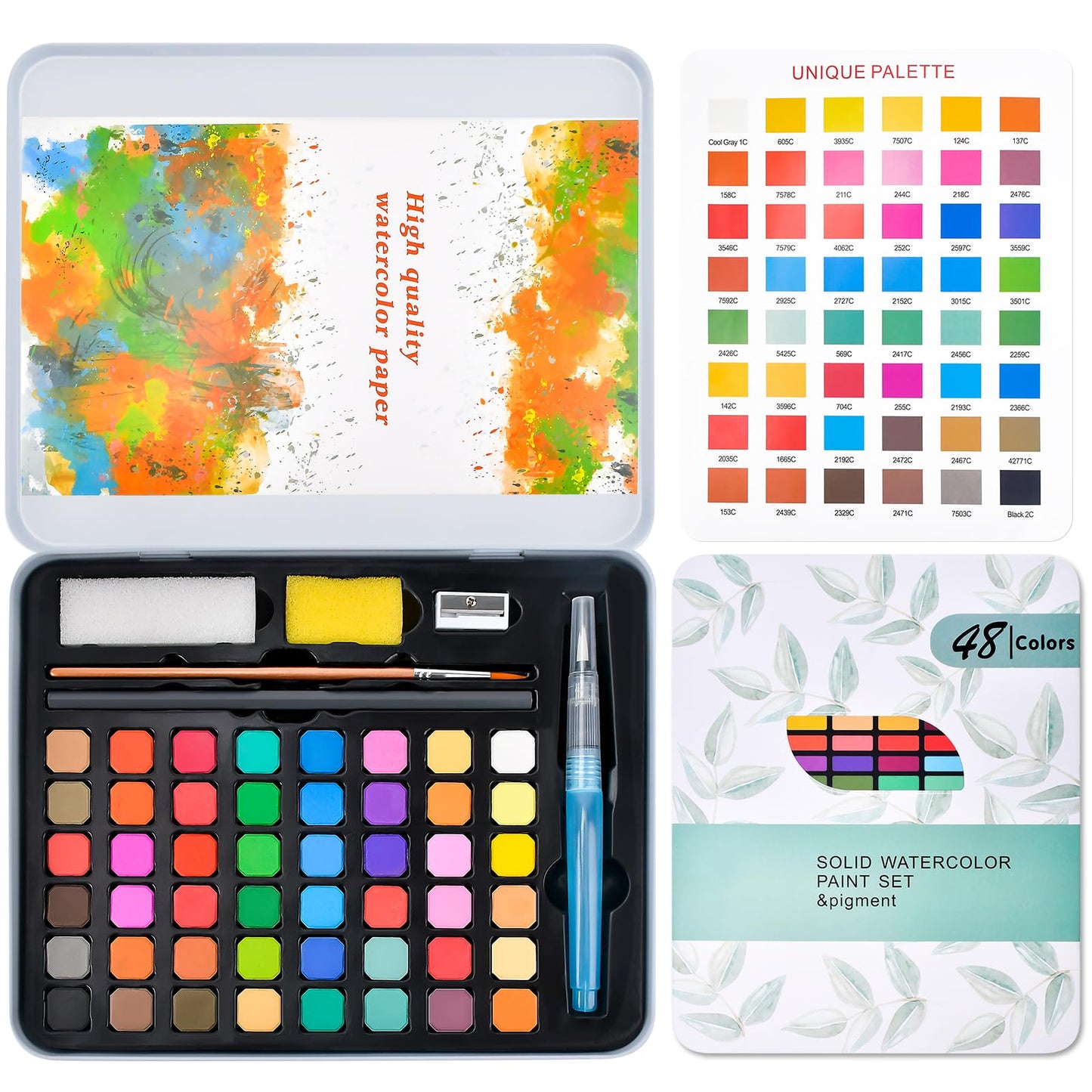 Casleevf Valentines Day Kids Watercolor Paint Set – Travel Mini Watercolors