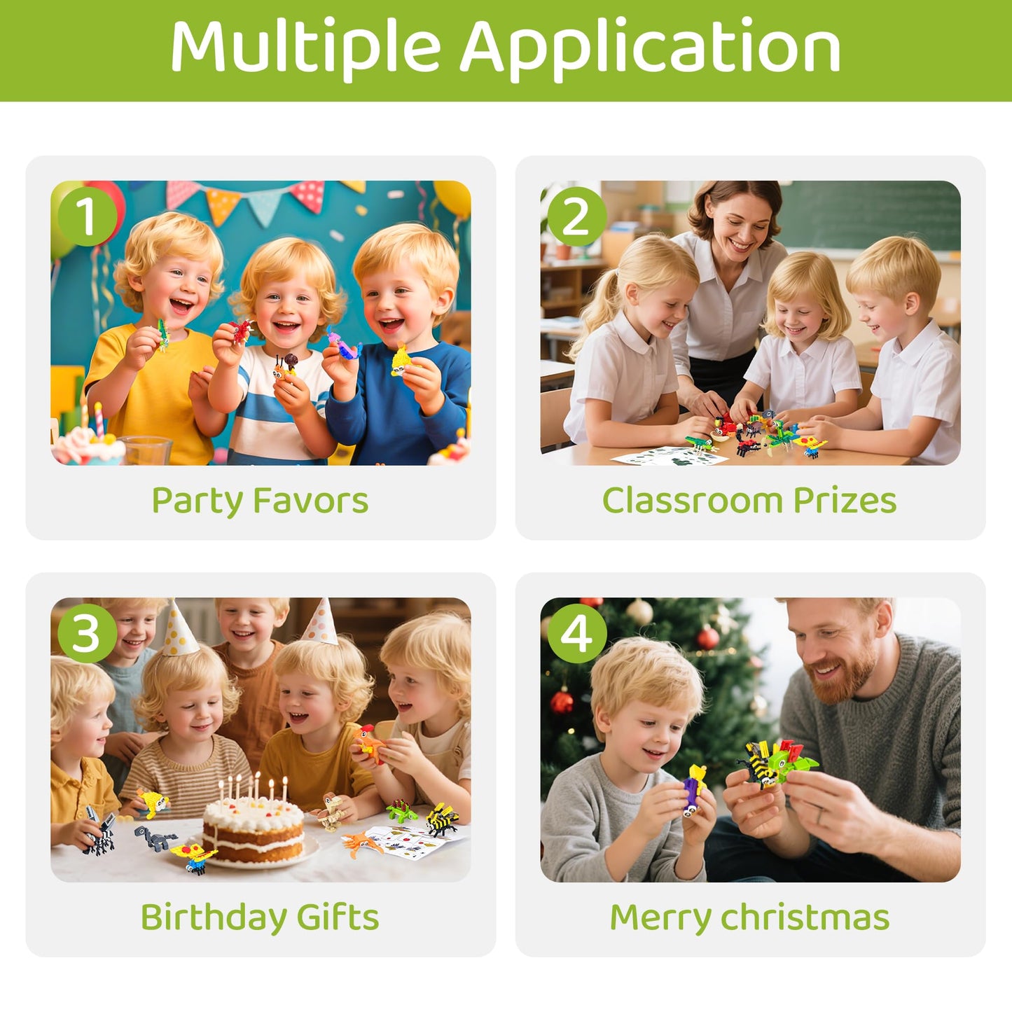 CASRRA 36-Pack Mini Building Blocks Set for Kids 4-8 – Party Favors, Goodie Bags, Classroom Rewards
