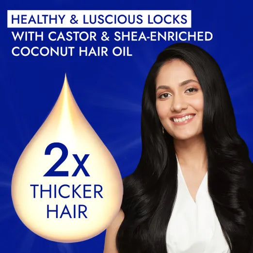 Parachute Advansed Castor & Shea-Enriched Coconut Hair Oil Softens and Strengthens Hair 200 ml/6.8 oz