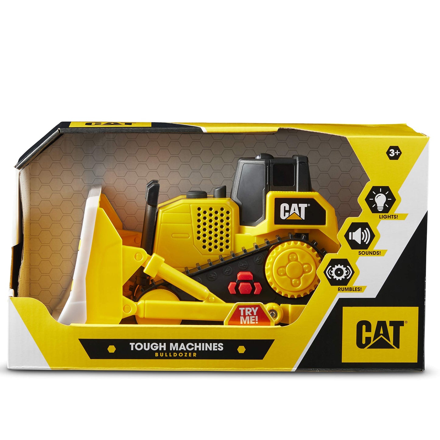 CAT Construction Toys: 10-Inch Bulldozer with Lights, Sounds & Movable Parts