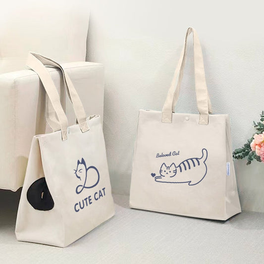 Portable Canvas Pet Tote
