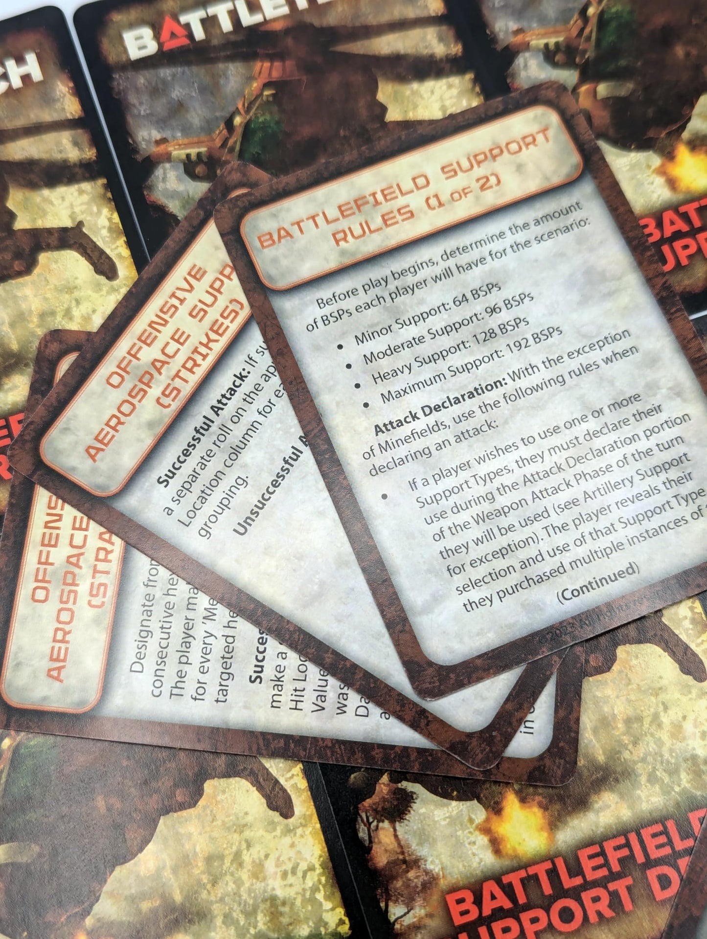 Catalyst Game Labs Battlefield Support Deck Revised – BattleTech Strategy Cards (55 Cards, Ages 14+)