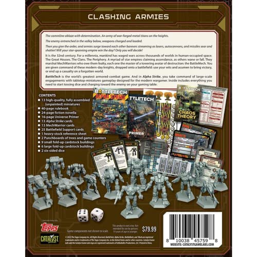 Catalyst Game Labs BattleTech Alpha Strike Box Set – Fast-Play Mech Starter, Brown