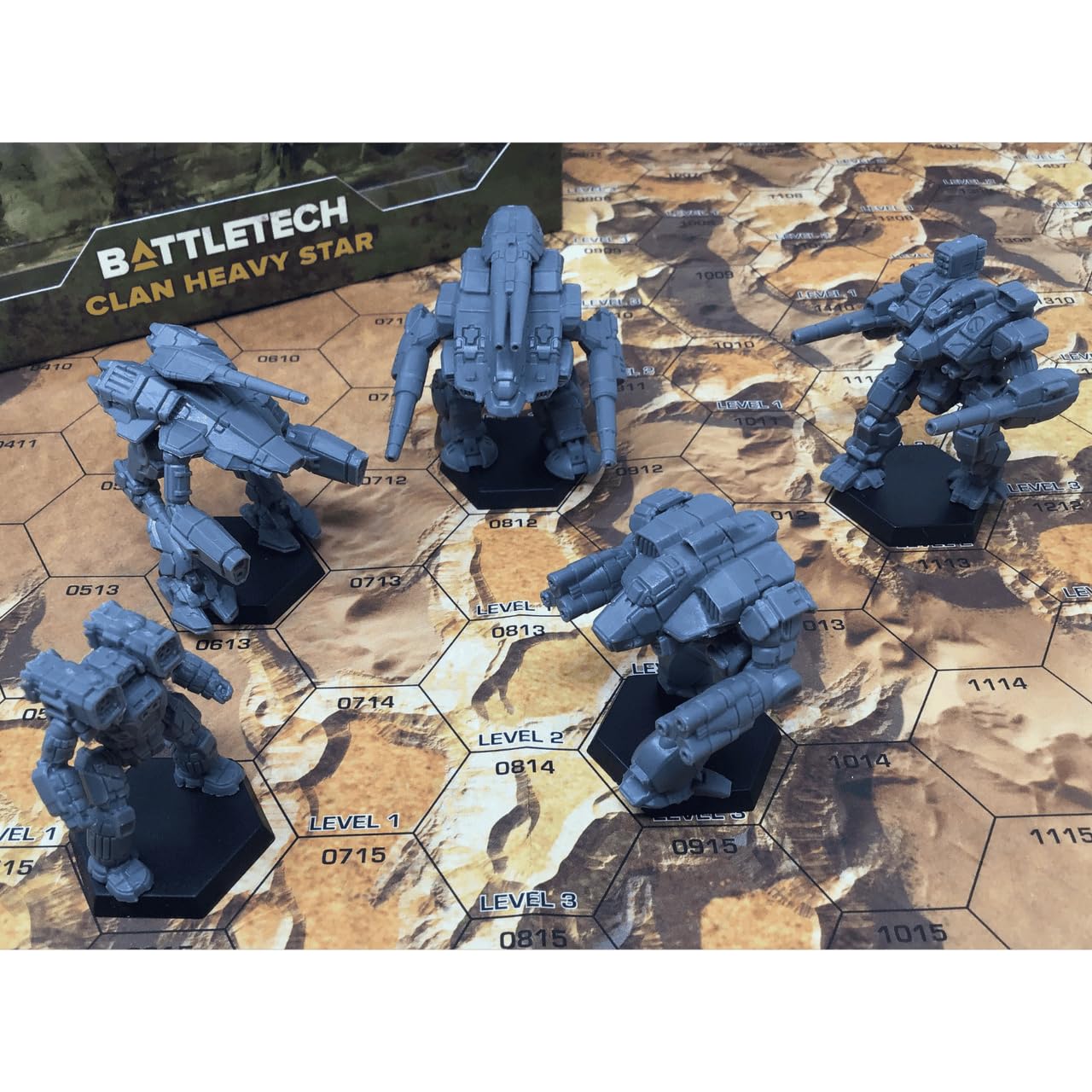 BATTLETECH Mini Force Pack Clan Heavy Star Grey | Catalyst Game Labs