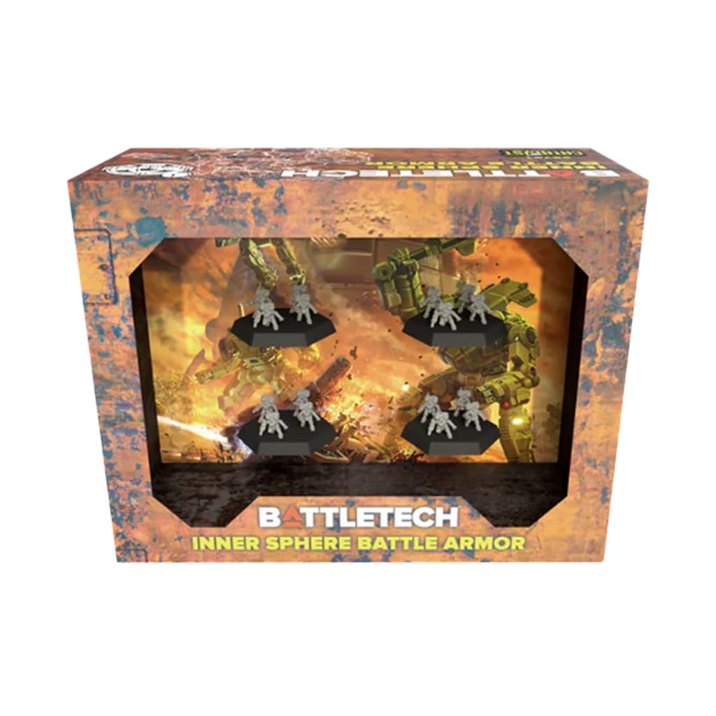 Catalyst Game Labs Battletech Inner Sphere Battle Armor Platoon — 4 Ready-to-Play Squads + Support & Alpha Strike Cards