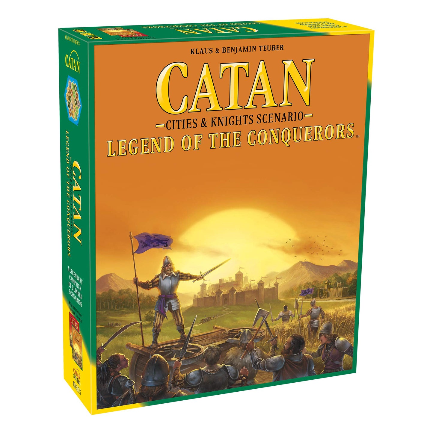 CATAN Legend of the Conquerors Scenario Expansion – Defend Catan with Knights & Cannons (3–4 Players, 120 Min)