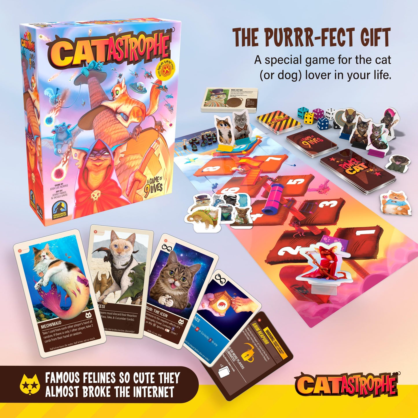 CATastrophe: Paws Out Expansion Pack – A Game of 9 Lives for Family Night (2-6 Players, Ages 10+)
