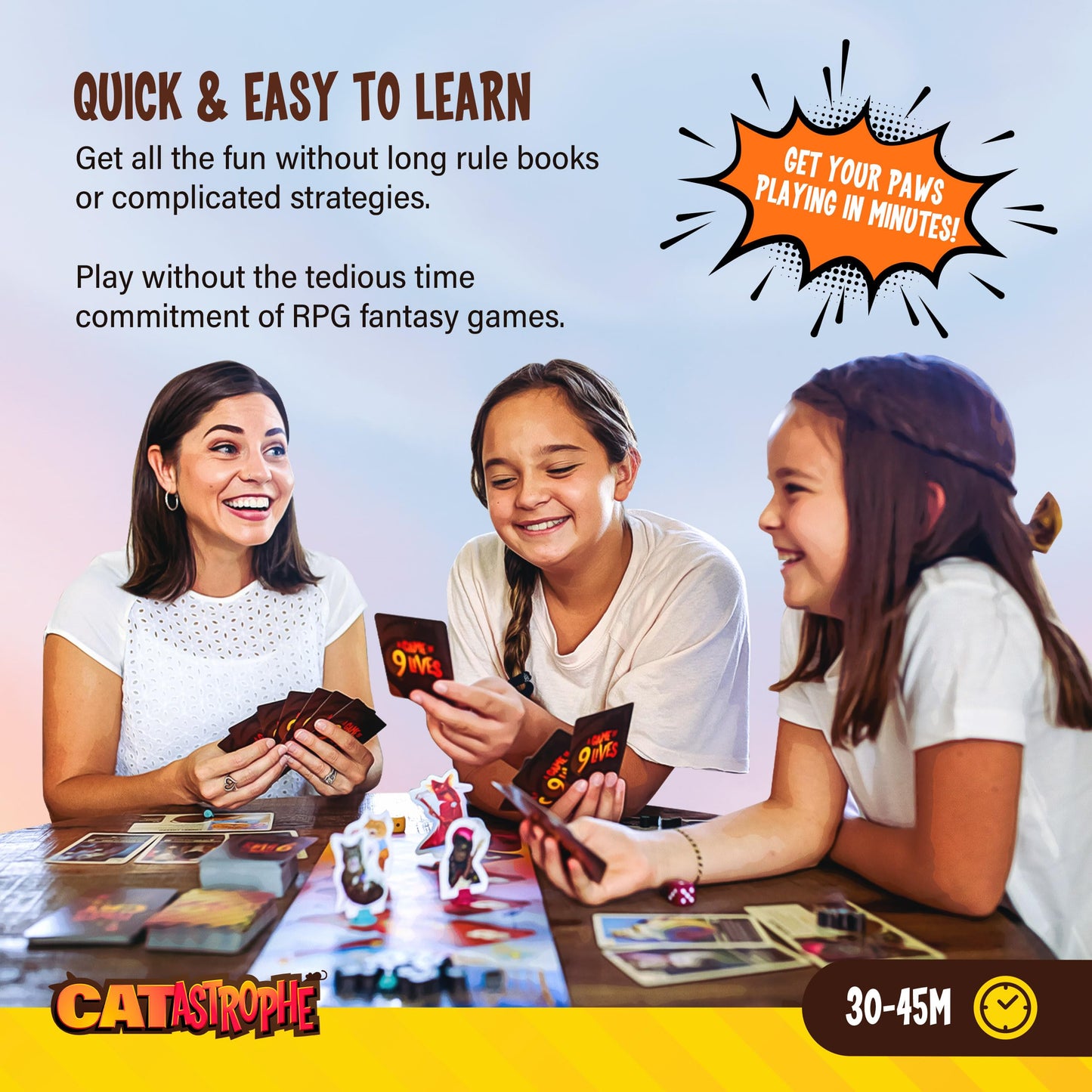 CATastrophe: Paws Out Expansion Pack – A Game of 9 Lives for Family Night (2-6 Players, Ages 10+)