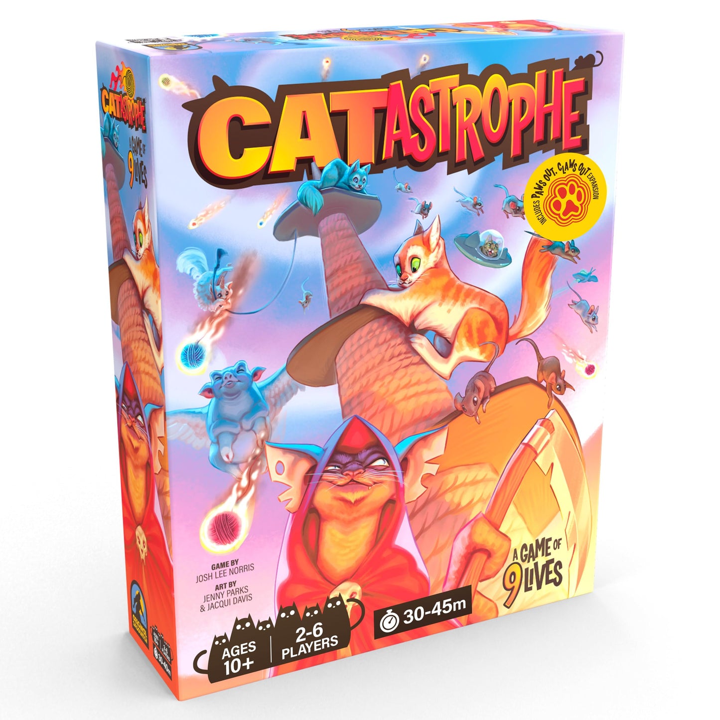 CATastrophe: Paws Out Expansion Pack – A Game of 9 Lives for Family Night (2-6 Players, Ages 10+)