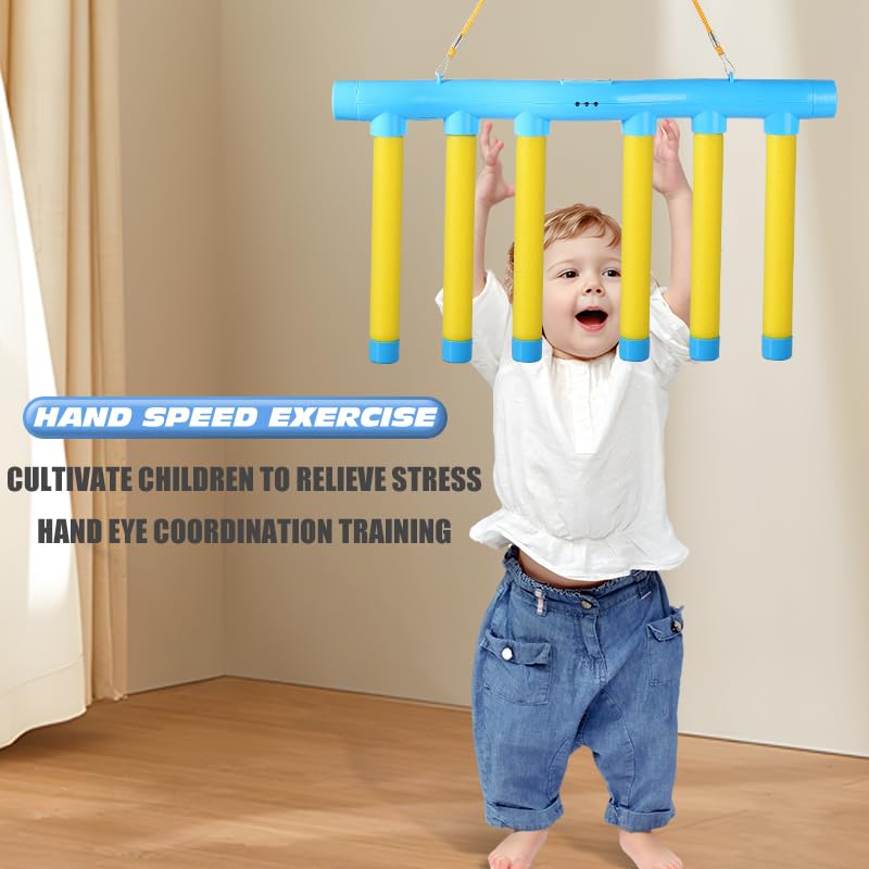 Catching Sticks Game — 3-Speed Hand-Eye Coordination Training Toy | Indoor & Outdoor Fun (Blue)