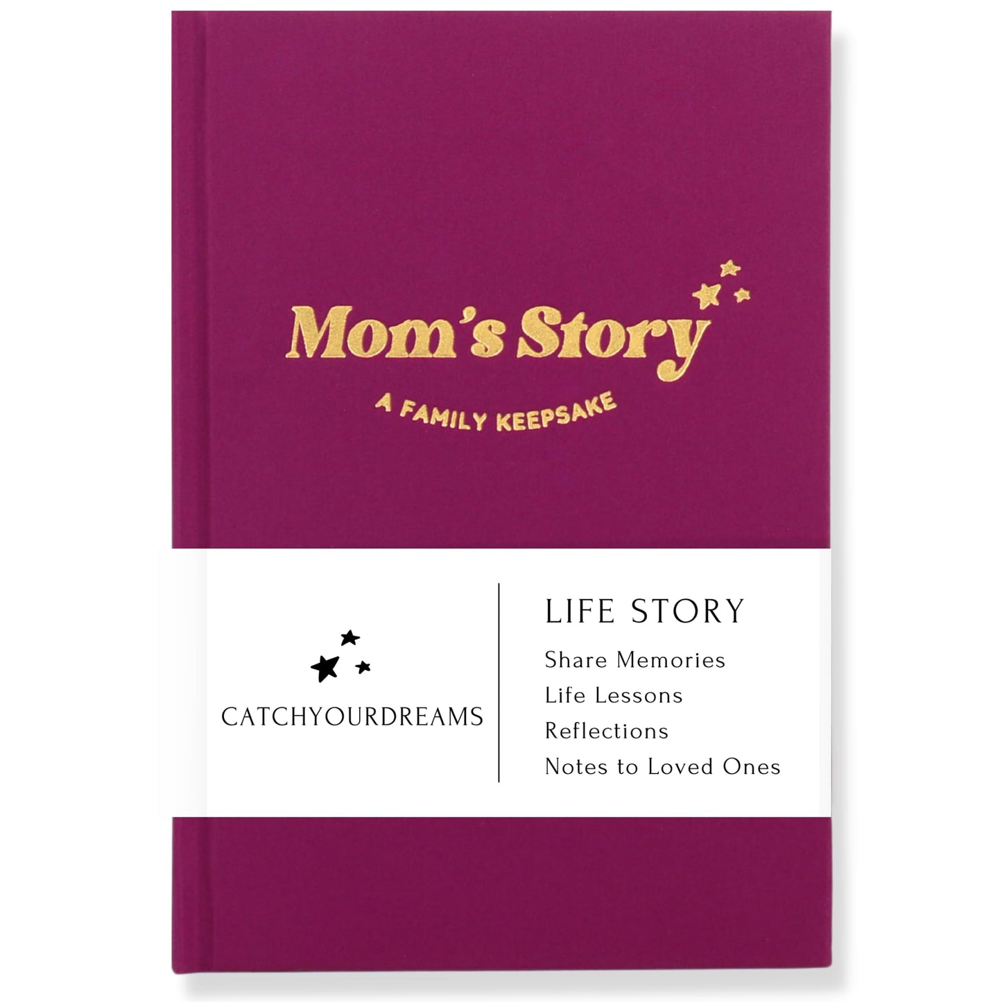 Mom's Story Journal by CATCHYOURDREAMS — 250+ Prompts, Hardcover Keepsake