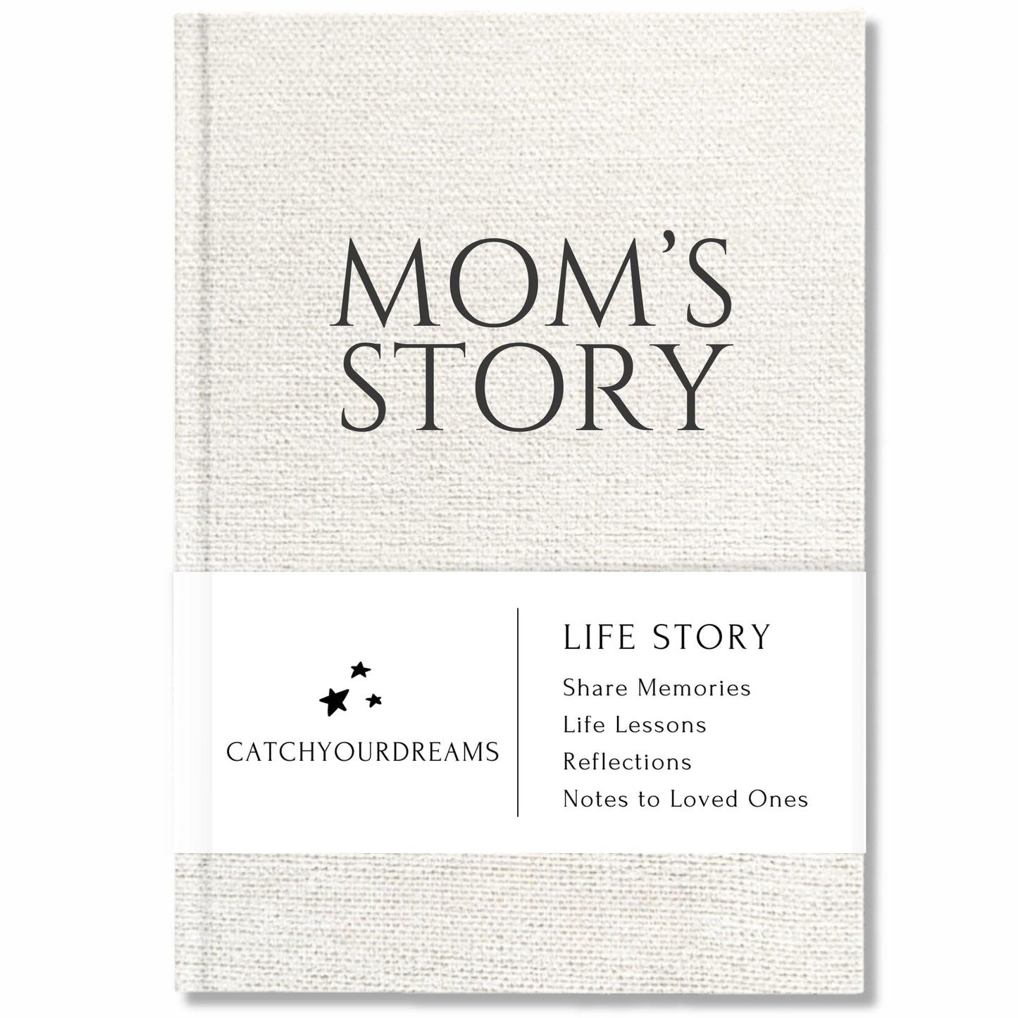 Mom's Story Journal (Linen Hardcover) — 250+ Prompts | CATCHYOURDREAMS