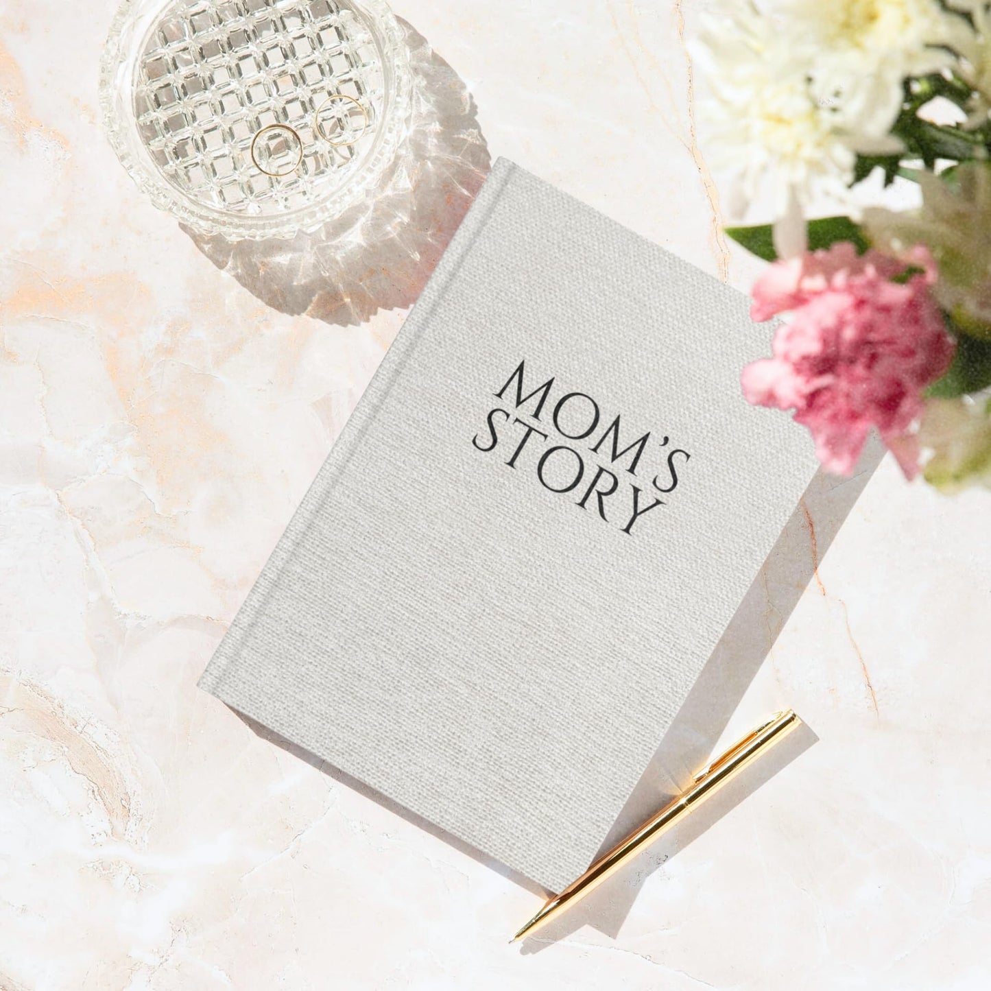 Mom's Story Journal (Linen Hardcover) — 250+ Prompts | CATCHYOURDREAMS