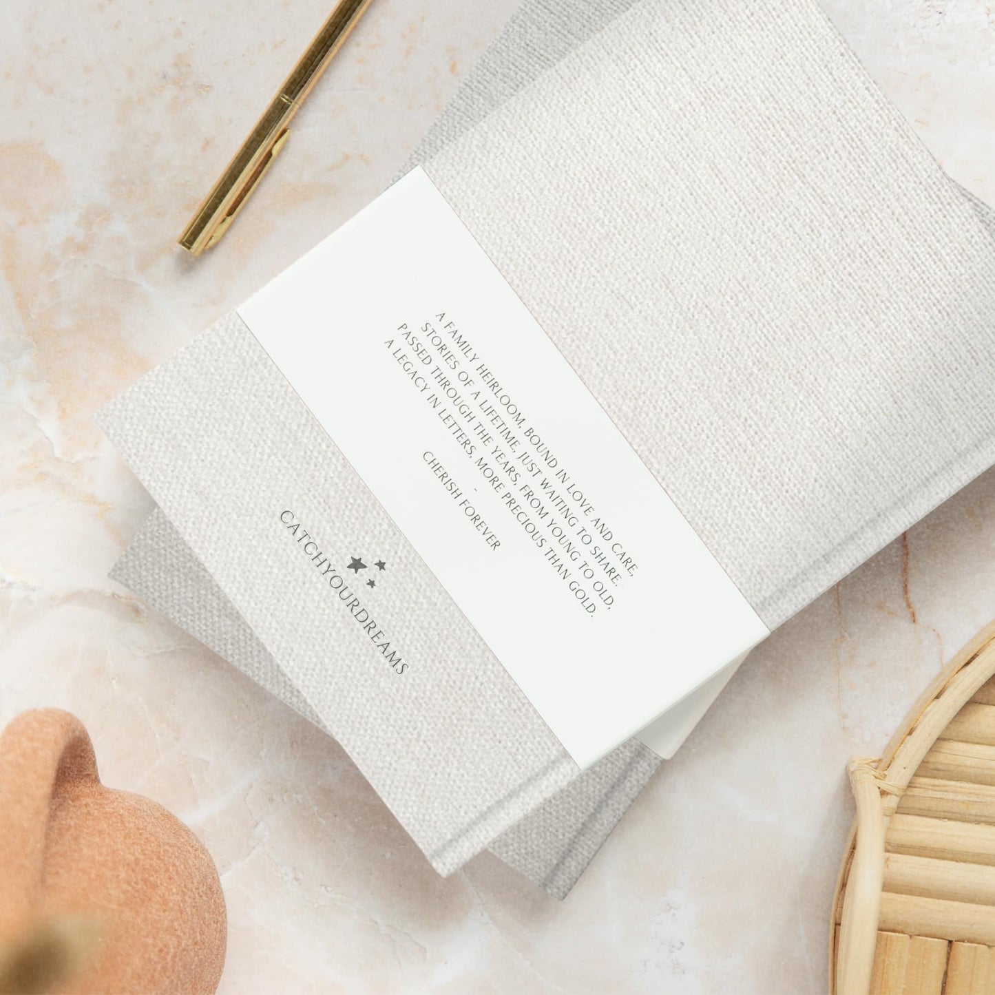 Mom's Story Journal (Linen Hardcover) — 250+ Prompts | CATCHYOURDREAMS